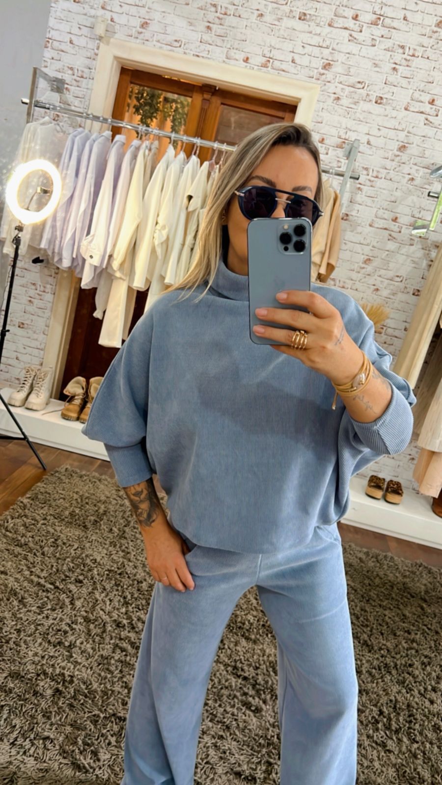Blusa Cotelê Gola