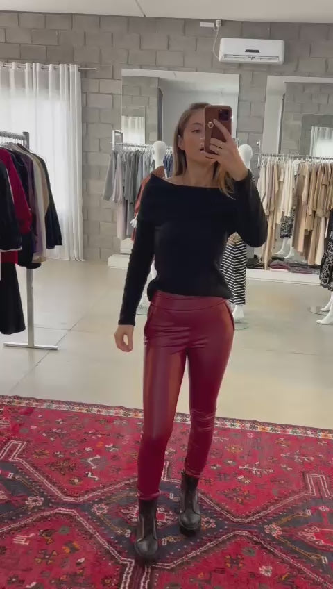 Skinny Couro Suede